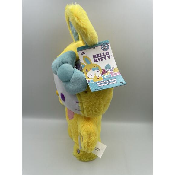 Hello Kitty Easter Side Stepper Musical Greeter Yellow Bunny Hop NEW - Picture 5 of 9